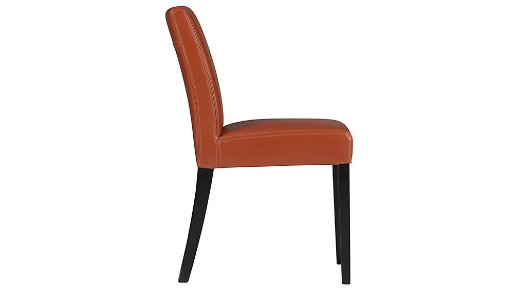 Lowe Persimmon Leather Dining Chair - Image 1