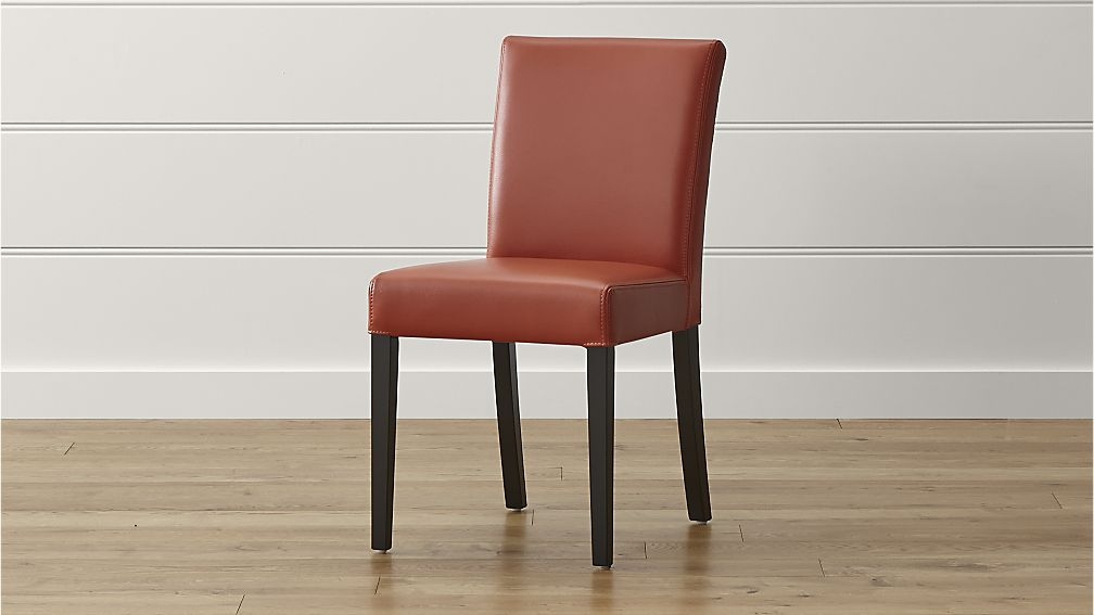 Lowe Persimmon Leather Dining Chair - Image 4