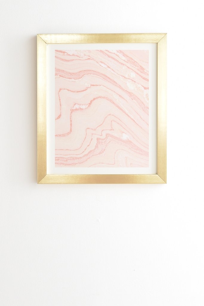 BLUSH MARBLE Framed Wall Art -Framed with mat - Image 0