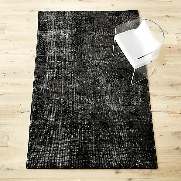 the hill-side disintegrated floral grey rug - Image 1
