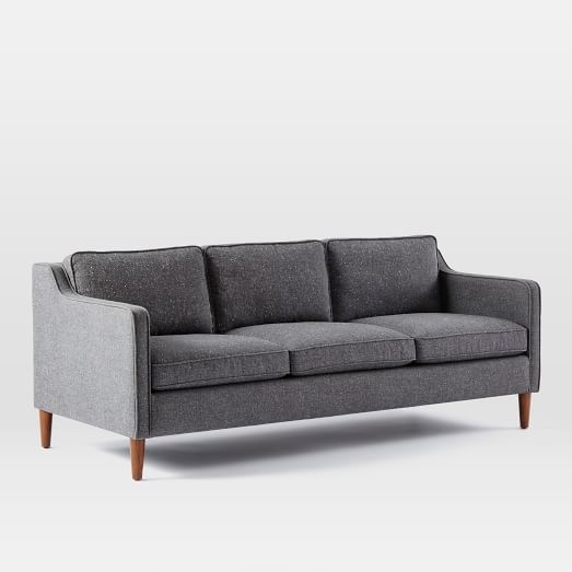 81" Hamilton Upholstered Sofa - Tweed, Salt + Pepper - Image 0