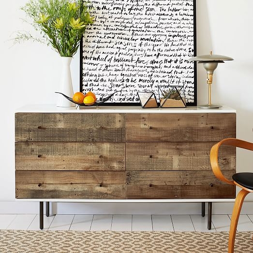 Reclaimed Wood + Lacquer 6-Drawer Dresser - Image 4