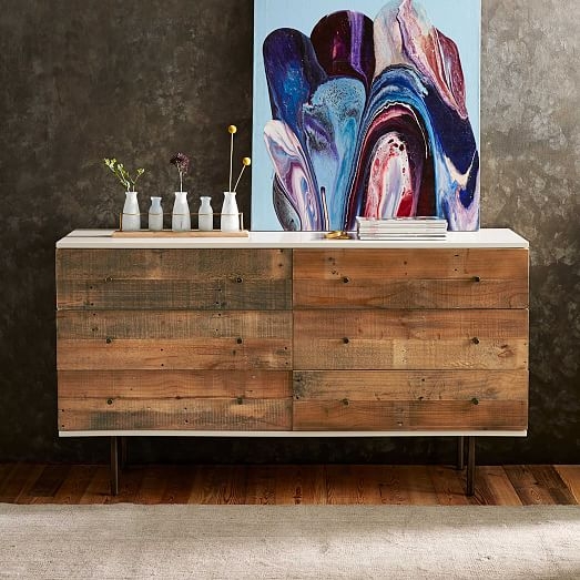 Reclaimed Wood + Lacquer 6-Drawer Dresser - Image 5