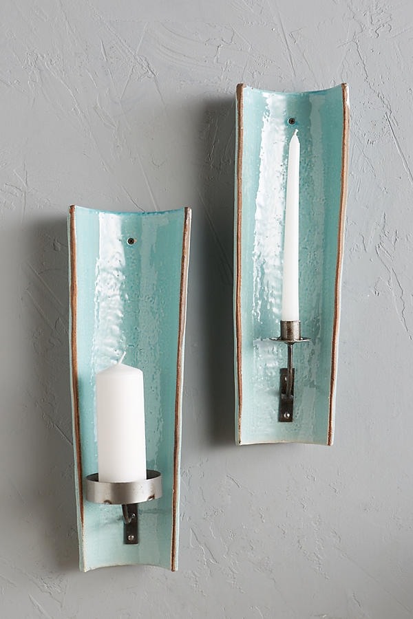 Alcove Candle Holder - Turquoise, Pillar - Image 1