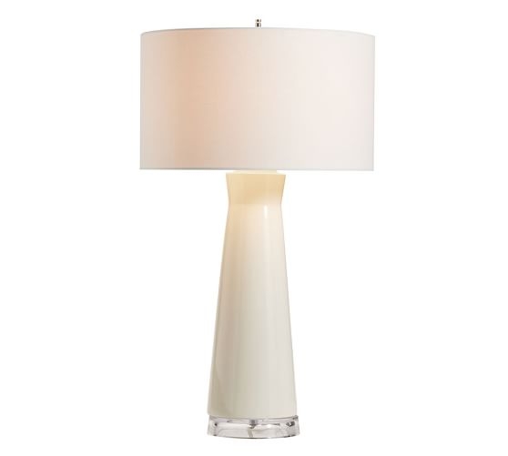 Cerena Ceramic Column Table Lamp - Ivory - Image 4
