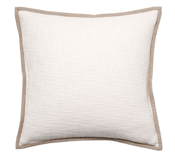 Basketweave Pillow Cover - Ivory -  No Insert - Image 0
