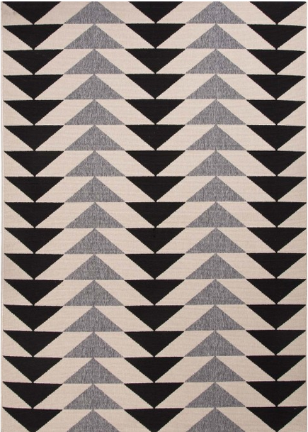 Bold Arrow Indoor/Outdoor rug, Black - Image 0