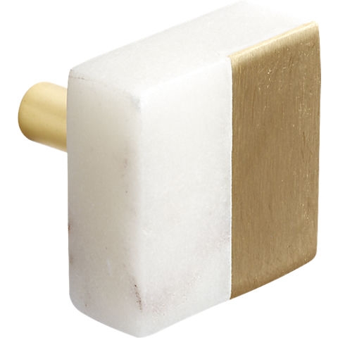 selene square marble and brass knob - Image 0
