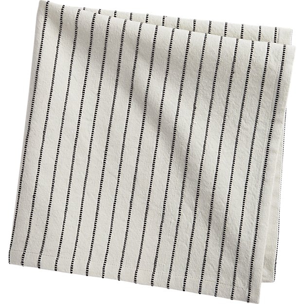 Pinstripe black napkin - Image 0