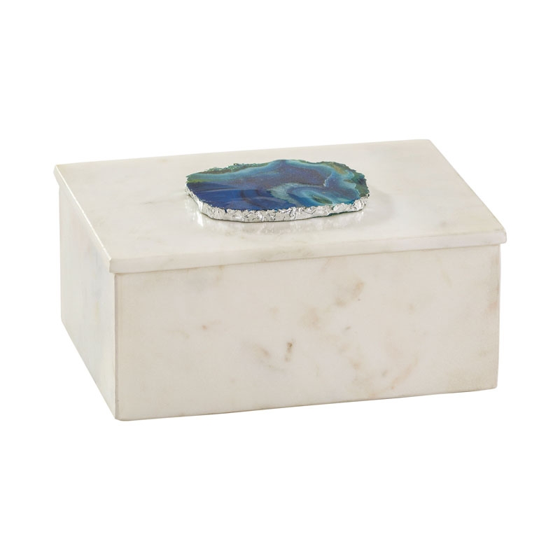 Marble and Blue Agate Box - Image 0