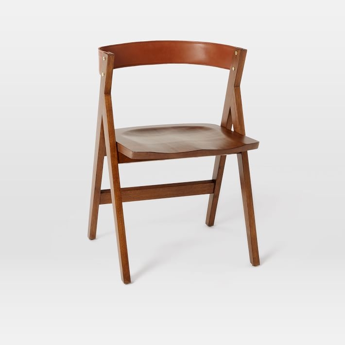 Michael Robbins "A-Frame" Leather Back Dining Chair - Image 0