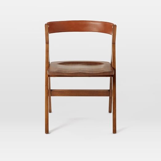 Michael Robbins "A-Frame" Leather Back Dining Chair - Image 1