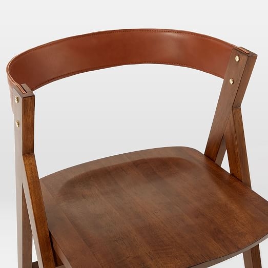 Michael Robbins "A-Frame" Leather Back Dining Chair - Image 2
