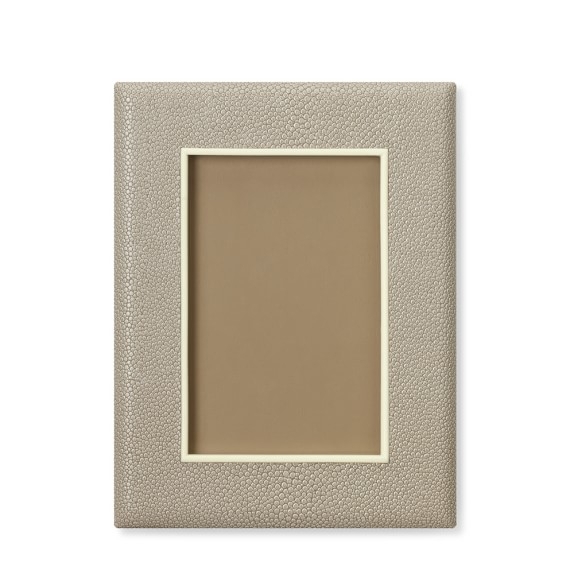 Faux Shagreen Picture Frame - 4" X 6" - Ivory - Image 0