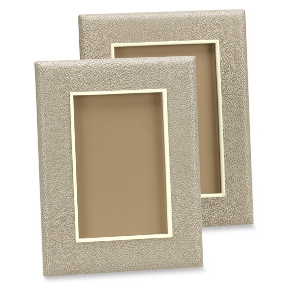 Faux Shagreen Picture Frame - 4" X 6" - Ivory - Image 1