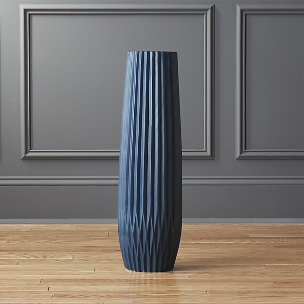 Pleat teal vase - Image 1