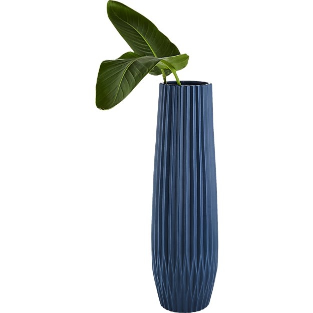 Pleat teal vase - Image 2