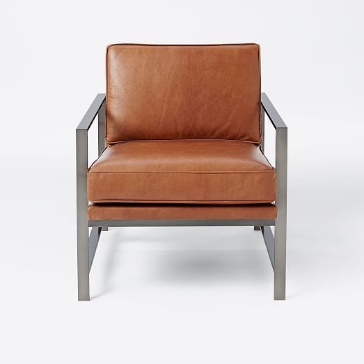Metal Frame Leather Chair - Image 0