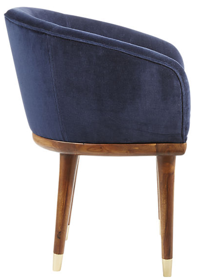 Viceroy Sapphire Blue Velvet Chair - Image 3