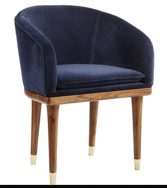 Viceroy Sapphire Blue Velvet Chair - Image 4