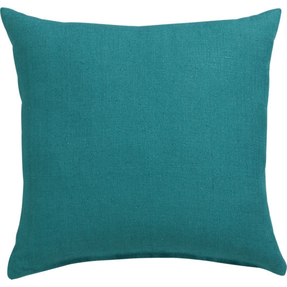 linon teal pillow - 20x20, Feather Insert - Image 0