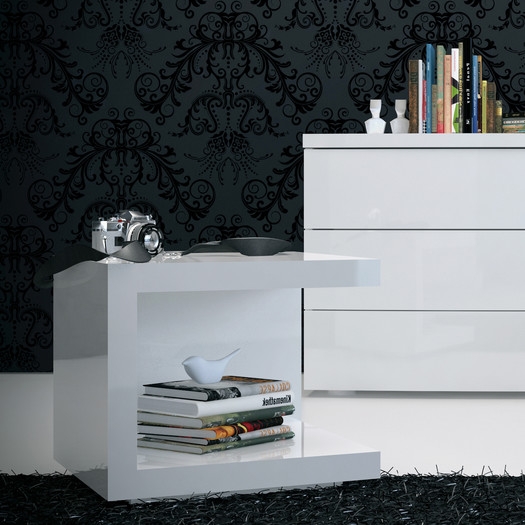 Ludlow Nightstand - White Lacquer - Image 2