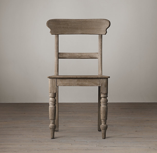 19TH C. ENGLISH SCHOOLHOUSE SIDE CHAIR - Image 1