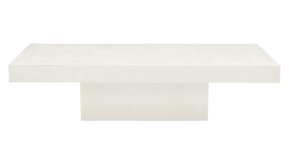 Element ivory white rectangular coffee table - Image 0