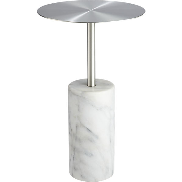 Cuff link marble side table - Image 0