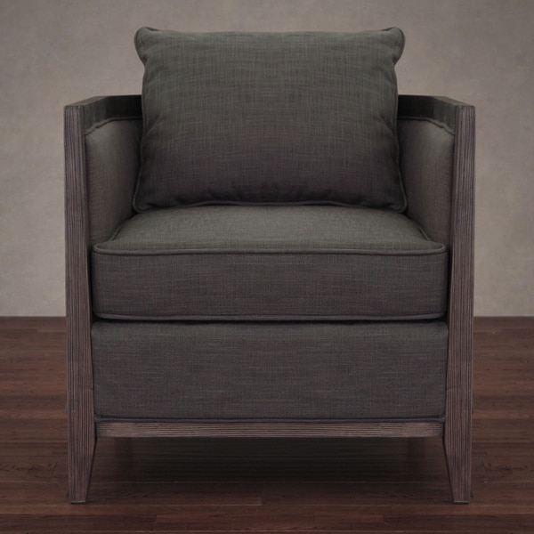 Elliot Smoke Linen Lounge Chair - Image 0