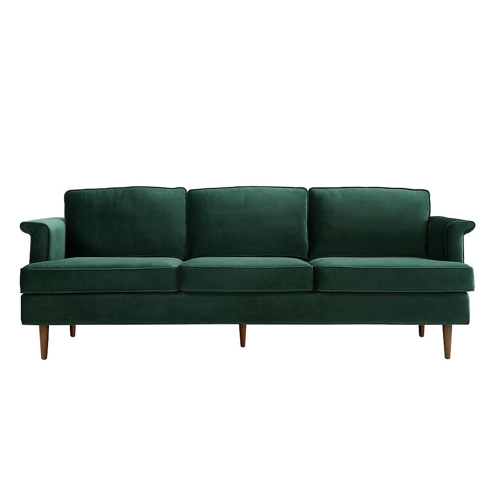 Porter Velvet Sofa, Forest Green - Image 0
