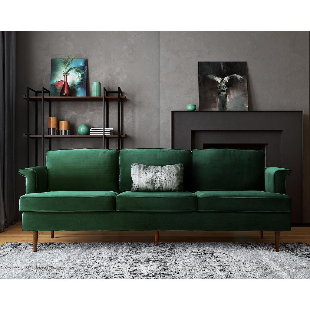 Porter Velvet Sofa, Forest Green - Image 5