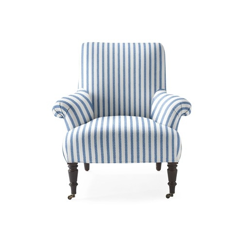 Avignon Chair [fabric : Perennials® Pinstripe - French Blue] - Image 0