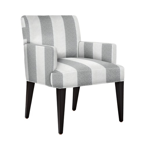 Jackson Armchair [fabric : Panama Stripe - Grey] - Image 0