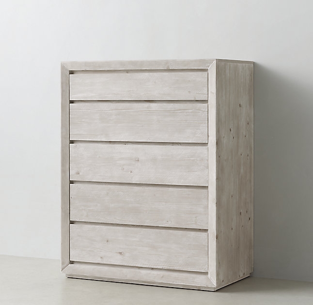 Callum Tall Dresser - Weathered White - Image 1