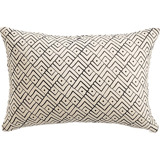 triangle lattice 18"x12" pillow - Feather Down Insert - Image 0