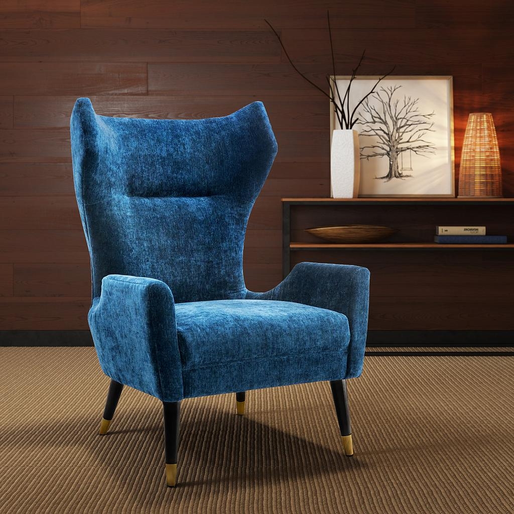Lian Chair, Navy Velvet - Image 3
