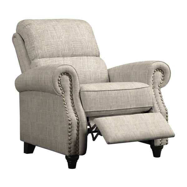 ProLounger Barley Tan Linen Push Back Recliner Chair - Image 0