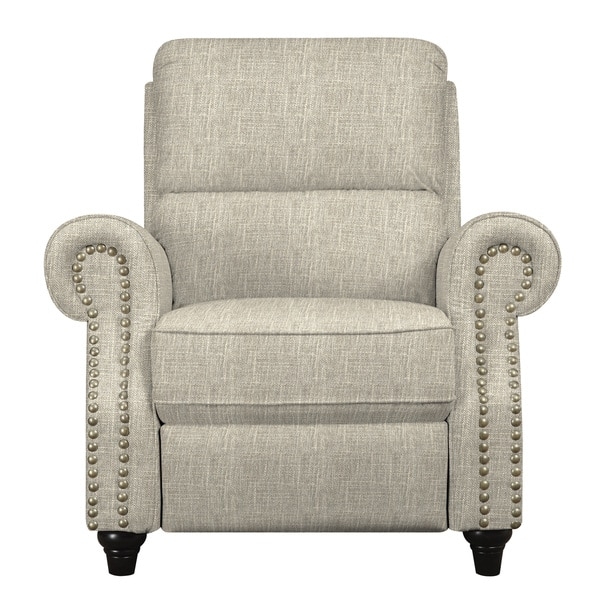 ProLounger Barley Tan Linen Push Back Recliner Chair - Image 1