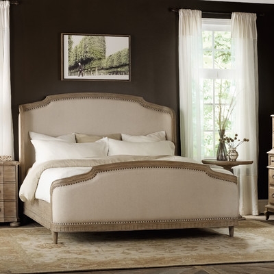 Corsica Upholstered Panel Bed by Hooker Furniture-King-Natural - Image 0