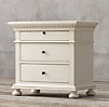 ST. JAMES 32" CLOSED NIGHTSTAND - Antiqued White - Image 1