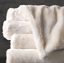 LUXE FAUX FUR THROW - ARCTIC FOX - Image 0