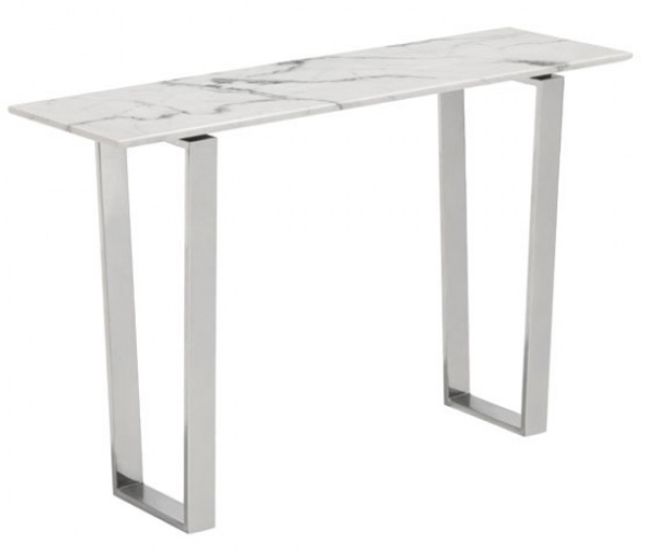 Atlas Console Table Stone & Brushed Stainless Steel - Image 0