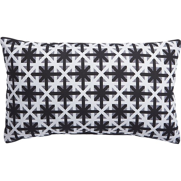 20"x12" cafe white and black outdoor pillow - Image 0
