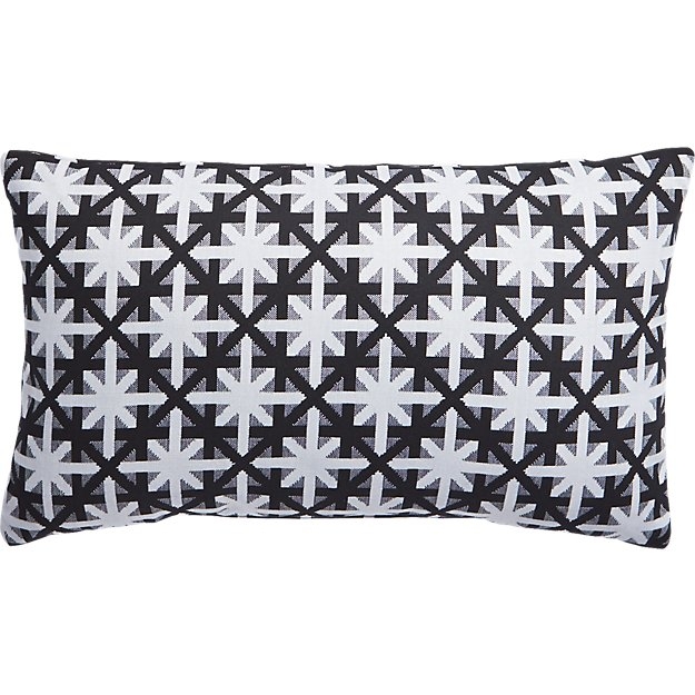 20"x12" cafe white and black outdoor pillow - Image 1