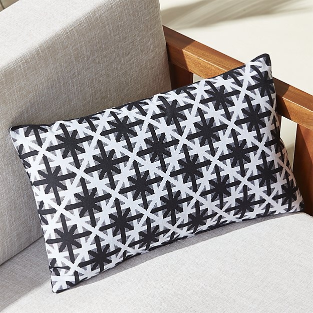 20"x12" cafe white and black outdoor pillow - Image 2