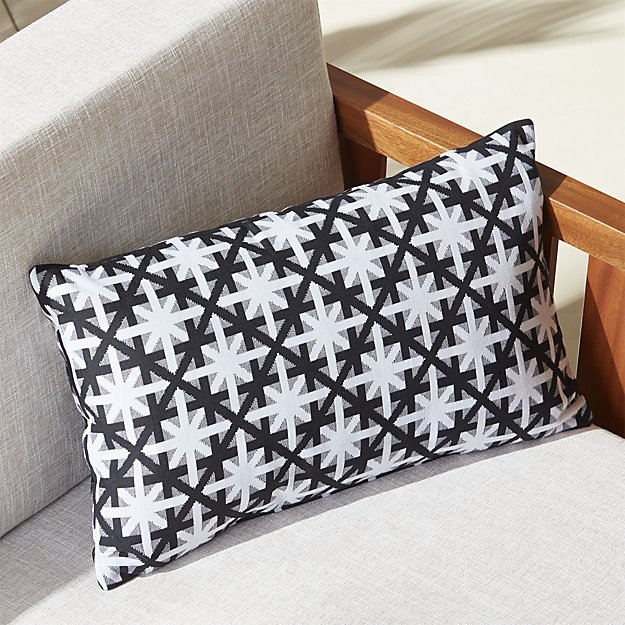 20"x12" cafe white and black outdoor pillow - Image 3