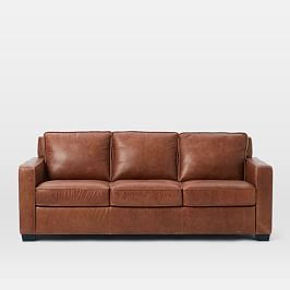 Henry Leather Sofa - Molasses, 86" - Image 0