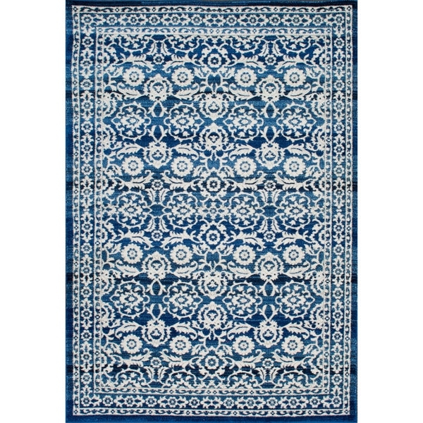 nuLOOM Traditional Persian Vintage Dark Blue Rug (8' x 10') - Image 0
