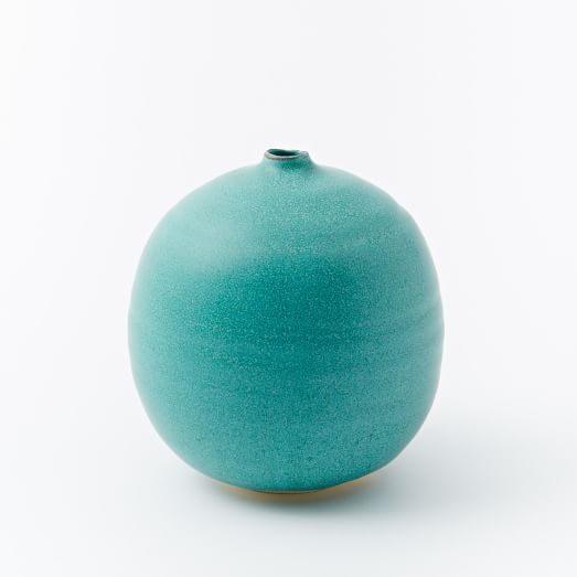 Judy Jackson Vase - Round - Turquoise - Image 0